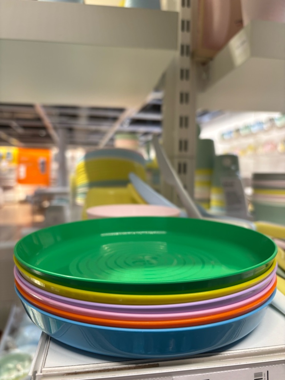Set of Colorful ikea kids Plate set Green, Blue, Pink, Yellow, Orange, lavender